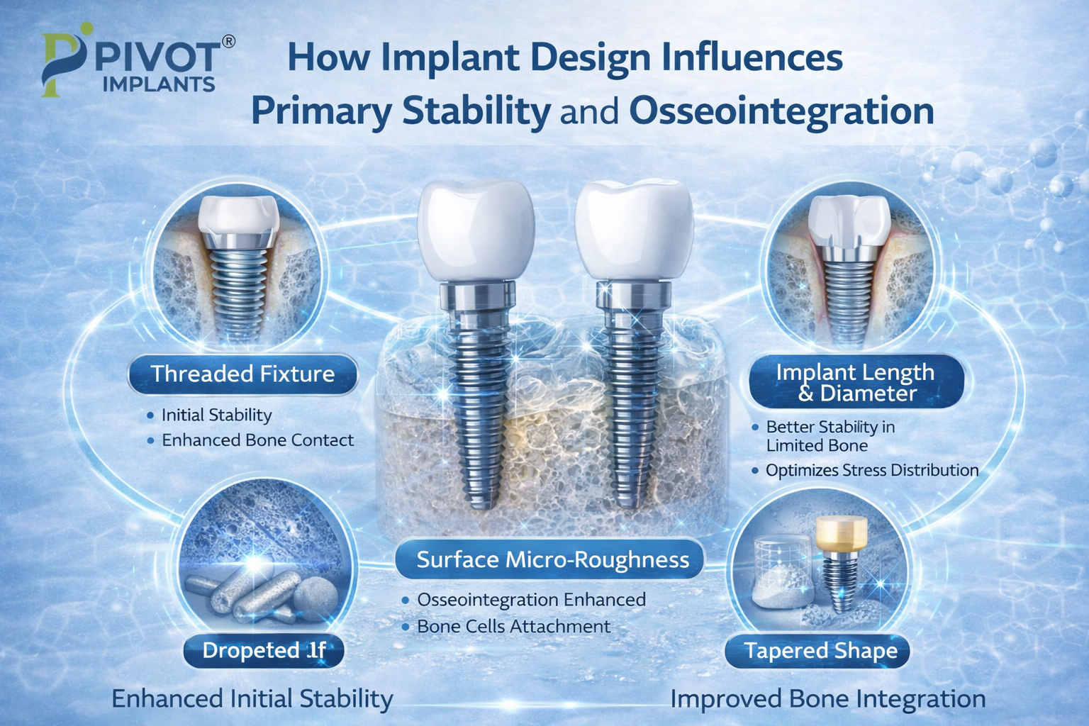 How Implant Design Influences Primary Stability and Osseointegration