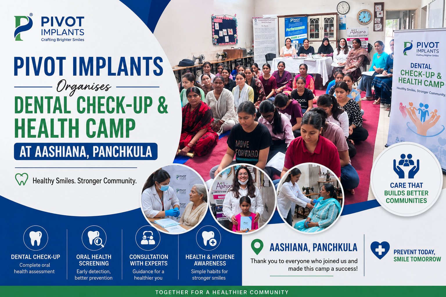 Pivot Implants Hosts Dental Check-Up & Health Camp at Aashiana, Panchkula on 11 July 2026