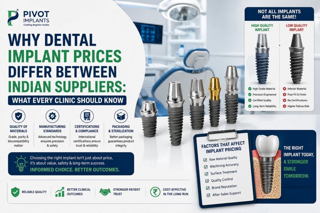 Why Dental Implant Prices Differ Between Indian Suppliers